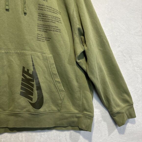Nike Shoebox Pullover Hoodie Men's XXL Green Drawstring Lifestyle Fleece NWOT - Picture 6 of 15